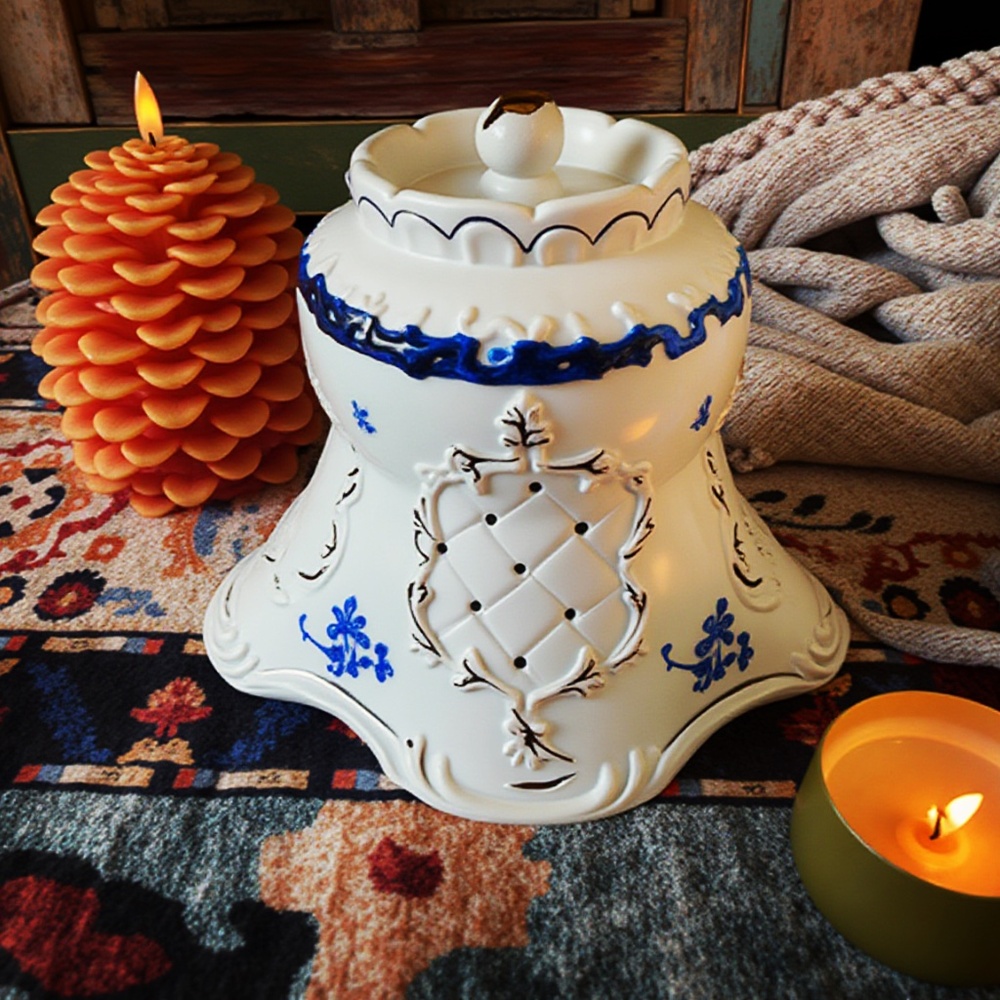 Vintage Porcelain Candle Cover